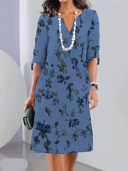 Oaklyn Tulip Floral Double Layer Midi Dress