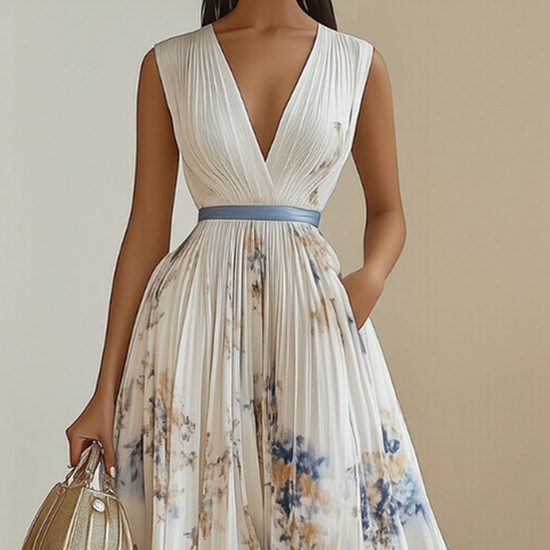 Isabella™ | Pleated Maxi Dress