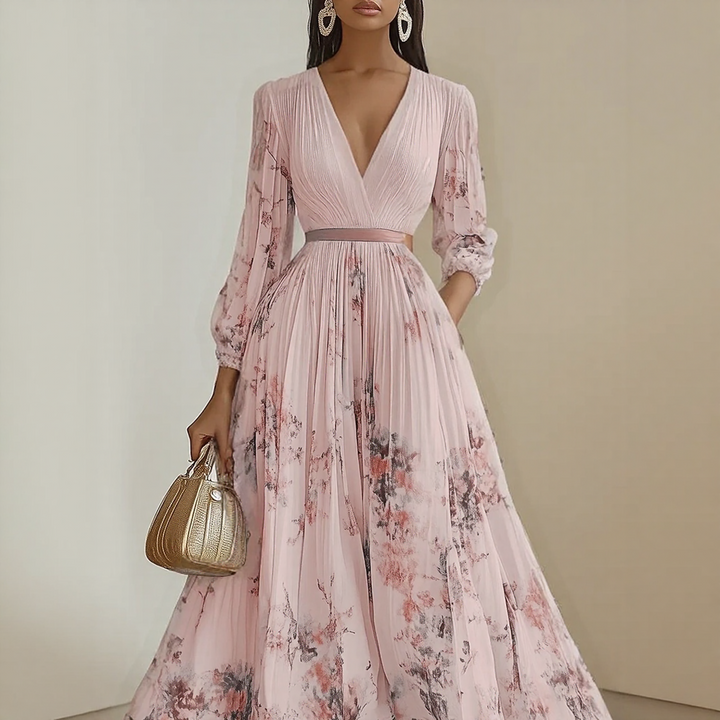 Isabella™ | Pleated Maxi Dress