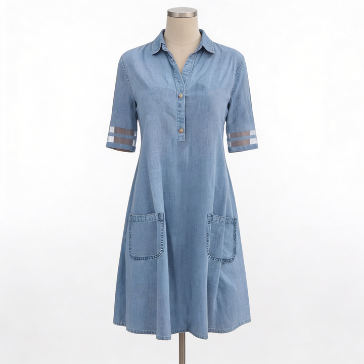 Charlotte™ | Relaxed Linen-Feel Shirt Dress