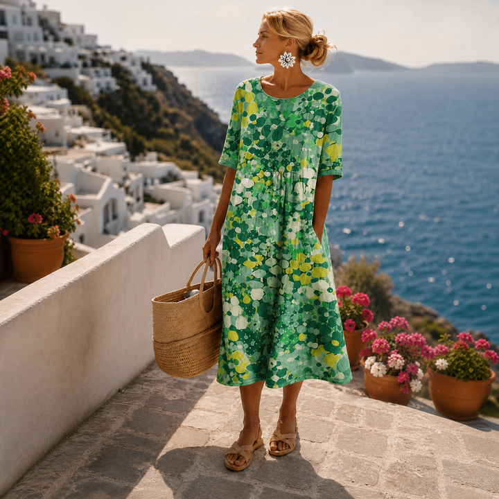 The Elena™ | Lightweight Floral Midi Dress