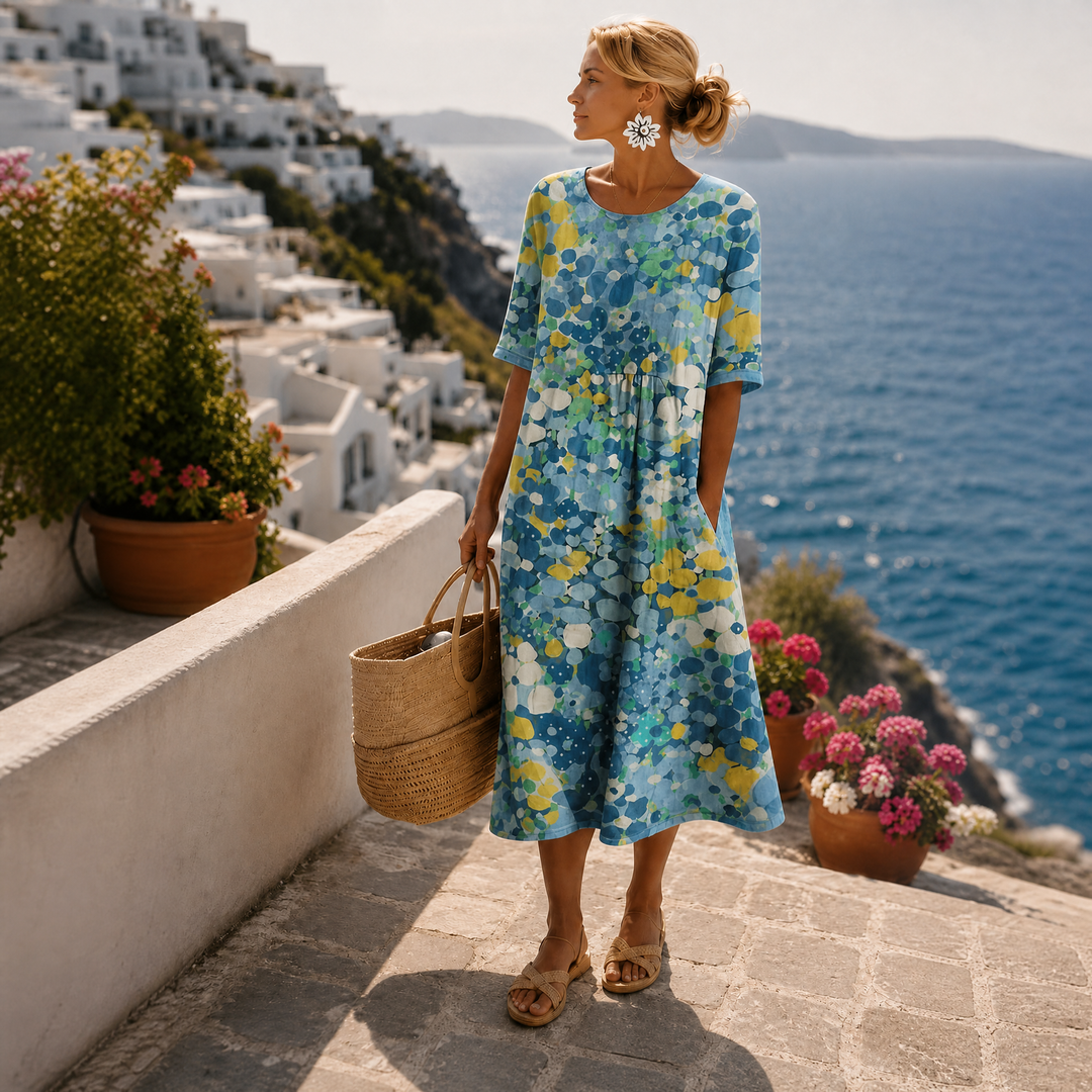 The Elena™ | Lightweight Floral Midi Dress