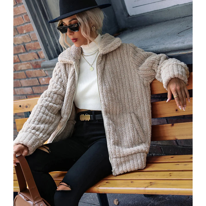Rhiannon | Women's Hooded Teddy Jacket
